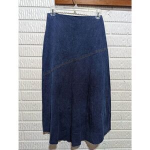 Lysse New York Women's Mid Wash Stretch Hi Low Hem Denim Skirt Small NWT
